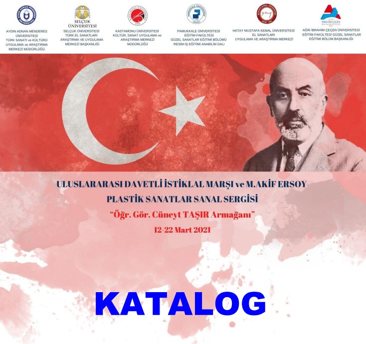 İstiklal Marşı ve M. Akif Ersoy Plastik Sanatlar Sergisi katalog kapağı